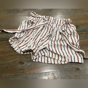 H&M Striped Women Shorts - White and Brown